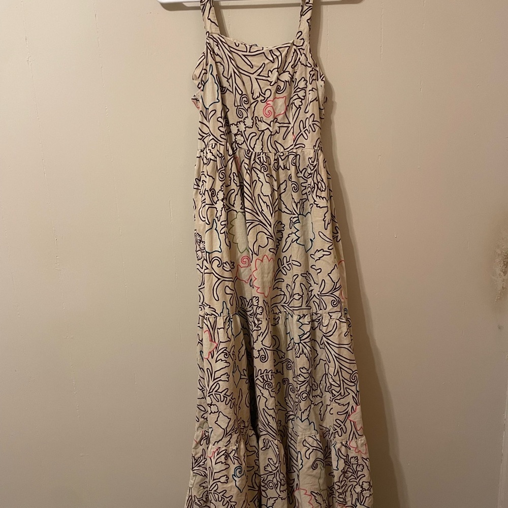 Knox Rose Cream Floral Maxi Dress with Thin Straps